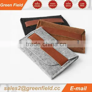 Felt Phone Wallet Bag, Leather Phone Wallet Bag thumbnail-1