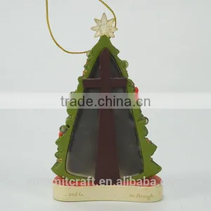 Best Selling Christmas Items Mini Resin Christmas Tree Ornament thumbnail-4