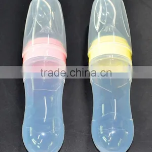Silicone Extruding Assisted Food Feeder Weaning Spoon Feeding Bottle thumbnail-4