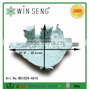 Owl Shape Ceramic Cute Owl Feeder Plate With Two Decor Owl thumbnail-3