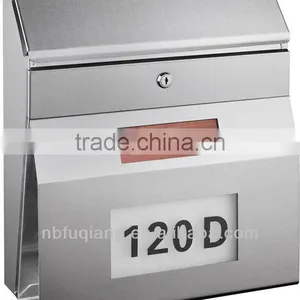 FQ-198 Modern House Numbers Light Address Numbers Wall Mounted Stainless Steel Mailbox thumbnail-1