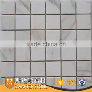 Calcutta White Stone Tile Patterns for Square Mosaic for Wall thumbnail-1