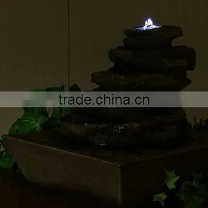 Cascading Rocks Tabletop Fountain With LED Lights thumbnail-2