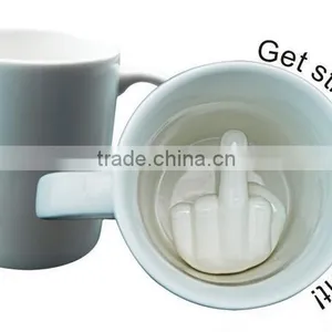 Creative Funny Middle Finger Mug thumbnail-2