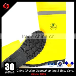 CE EN 20345 Yellow Black Pvc Safety Boot With Steel Toe Midsole Steel Boots Men Sale thumbnail-2