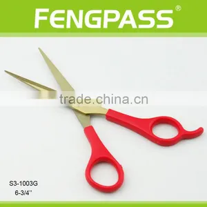 S3-1003G 6-3/4" Inch 2CR13 Stainless Steel Blade With ABS Handle Glod-plating Hair Cutting Salon Scissors thumbnail-2