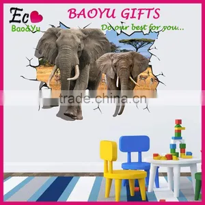 3D Cartoon Animal Art Wall Stickers Goods Home Decor thumbnail-1