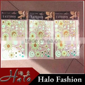T001-001 Hot Sale Luminous Tattoo Glow In The Dark Body Tattoo Sticker thumbnail-1