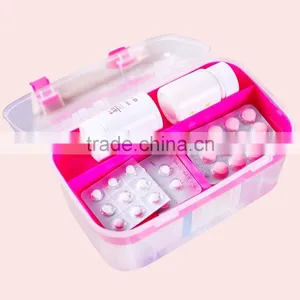 Small Size and Easy- Carrying Plastic Medicinal Box With Compartments thumbnail-4