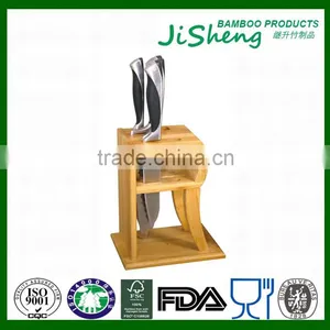 New Design Eco-friendly Bamboo Knife Block thumbnail-1