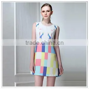 2014 Newest Design Individual Digital Printing Silk Skirt thumbnail-1