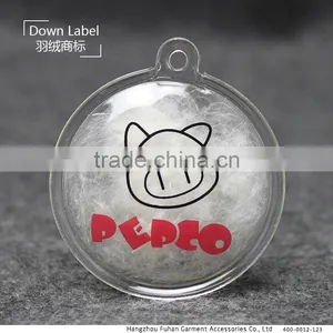 Clear Custom Down Tag With Logo thumbnail-2