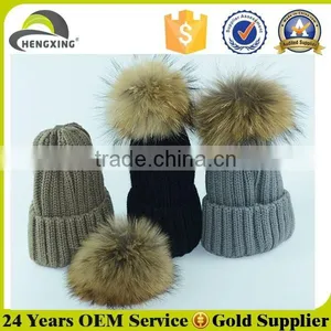Wholesale Fur Knitted Hat thumbnail-1