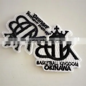 China Custom High Quality Iron on Embroidery Black Patches for Jeans thumbnail-1