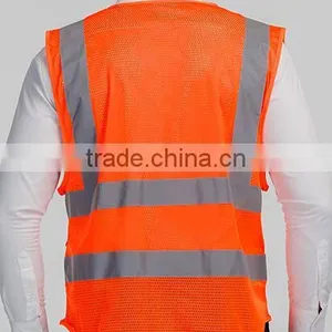 2017 Reflective Safety Vest Orange Security Vest Safety Vest thumbnail-2