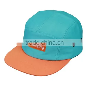 Custom Printed Strapback Hat Flat Brim Blank 5 Panel Cap thumbnail-2