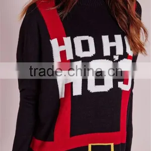 Custom Pattern Design Women Oversized Christmas Jumper Longline Sweater Knitwear Pullover Long Sleeve thumbnail-5