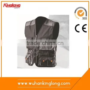 EU Multi Pocket Canvas Work Safety Vest With Pockets thumbnail-1