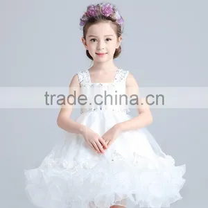 White Ruched Embroidery Flowers Dress Tulle Skirt Cocktail Dresses Ruffle Skirt thumbnail-6