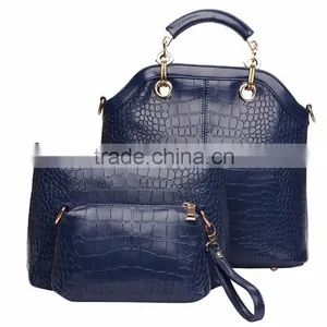 DY0059Z Fashional and Good Quality Ladies pu Bag Set 3pcs Bag Set thumbnail-2