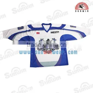 100%polyester Custom Sublimation Hockey Jerseys thumbnail-5