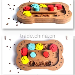 Pet Dog Puzzle Toys Bones Claw Type New Wood Multi - Functional Play Feeding Pet Cat Toys thumbnail-1
