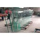 Flat / Curved Safety Tempered Glass Panels 25mm For Architectural thumbnail-1