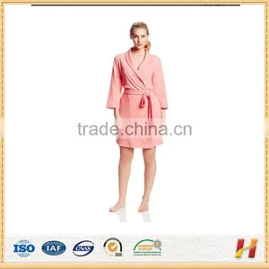 100% Cotton Breathable Waffle Fabric Bathrobe thumbnail-1