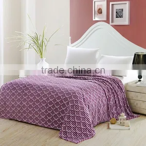 Chinese Check Motifs Flannel Blanket,six Colours Can be Choosed thumbnail-5