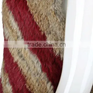 YR595 Newest Fashion Rabbit Knit Fur Vest/Real Fur Clothing thumbnail-5