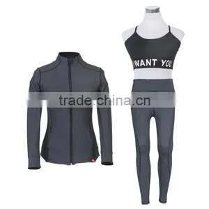 Yoga Exercise Wear for Ladies Printing Logos Custom Plus Size thumbnail-5