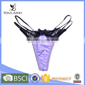 Security Payment Classical Cute Black Bowknot Cheap Thongs Stock thumbnail-1