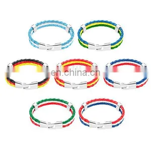 PU Leather Surfer Bracelet Country Flag Bracelet thumbnail-1