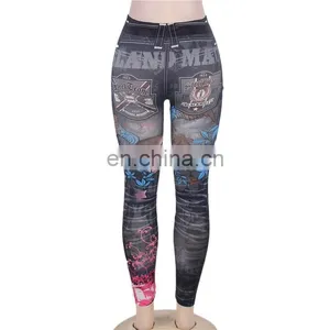 Newest Fashion Wholesale Women Pattern Jeppinges Pants thumbnail-1