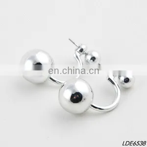 Custom Stud Earrings and Pearl Ball Ear Jacket thumbnail-1