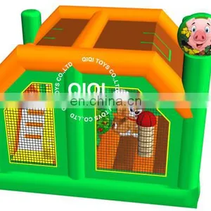 Inflatable House Bouncer Slide Combo/Funny Kids Inflatable Bouncy Castle With Slide thumbnail-2