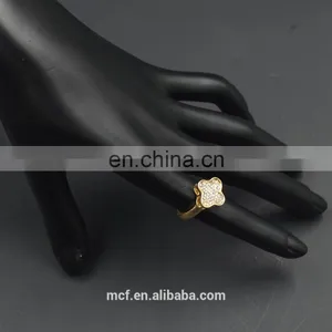 MCR-0063 Wholesale Latest Magic Silver Star Diamond Cluster Ring thumbnail-3