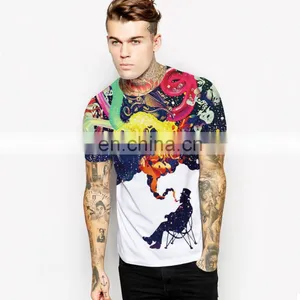 Sky Smoke Speed Digital Printing t Shirt Europe Tide Brand Men's Sports Short Sleeve t Shirt Wholesale Men t Shirt thumbnail-1