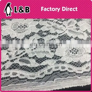 Flower Embroidered White Fabric Cord Lace thumbnail-6