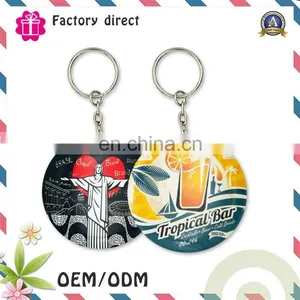 Round Shape Cheap Eco-friendly Custom Metal Keychain With Mini Size Mirror thumbnail-1