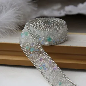 Fashion Design Jewelry Sticker Ribbon Iron on Tape Rhinestone Transfer thumbnail-5