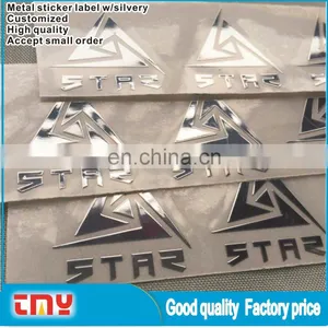 Custom Metal Brand Logo Sticker Label, Engraved Gold Adhesive Metal Label Sticker For Furniture thumbnail-2