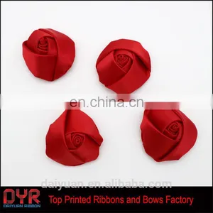 China Wholesale Cheap Decorative Small Flower Satin Ribbon Bow thumbnail-2