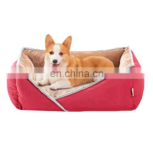 Pet Supplies Luxury Dog Bed Super Soft Velvet Dog Bed Washable Pet Bed With Removable Cover thumbnail-1