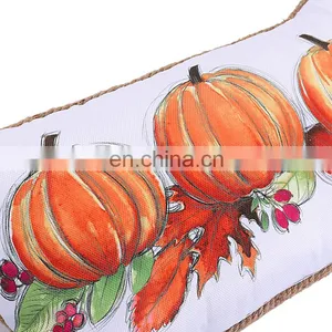 Popular Creative Outdoor Decorative Cushions Leaf and Pumpkin Printed Pillows thumbnail-2