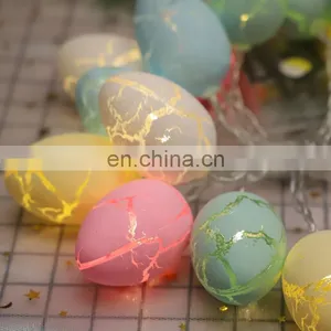 Wholesale Battery Operated 20 LED Easter Egg Multicolor Crack Ball Fairy Led String Lights For Room Party Decoration thumbnail-1