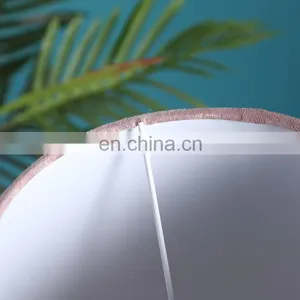 New Product Hotel Home Decor Living Room Custom Modern Nightstand Lamp With Pink Lampshade thumbnail-4
