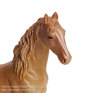 High Quality Vinly-PVC Simulation Animal Figure Toys Eco-friendly Akhal-teke Horses Educational Toys thumbnail-4