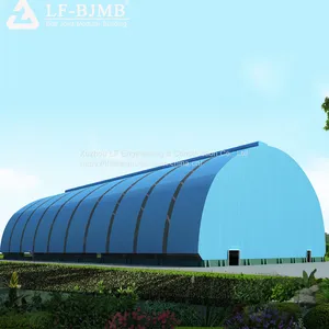 Prefab Steel Structure Space Frame Coal Pile Shed Coal Storage Roof Design thumbnail-3