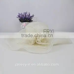 Hot Sale Sinamay Hat,Ladies Church Peach Flower Sinamay Hat 2015 thumbnail-5
